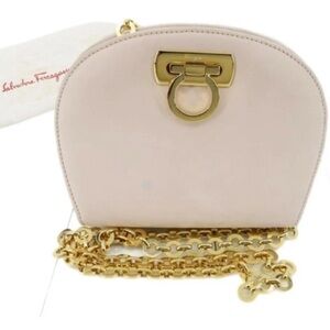 Salvatore Ferragamo Pink Mini Bag with Gold Chain